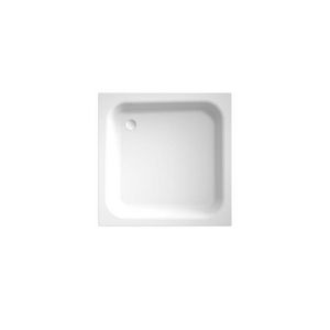 Douchebak geglazuurd staal 900x900x150mm wit afvoer Ø52mm