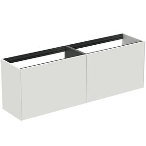 Conca wastafelmeubel 160x37x55cm 2 laden zonder afdekblad matt white