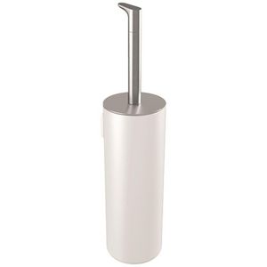 Toiletborstelgarnituur geborsteld staal/wit Style
