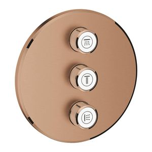 Grohtherm SMARTCONTROL afbouwdeel volume (3x) warm sunset geborsteld (mat bronskleurig) rond