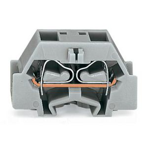 4-draads klem z. knop met klikvoetje li.grijs 261-343 VVE=50