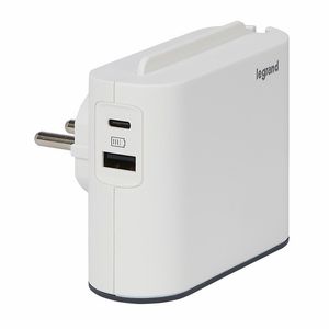 Contactstop hoek zijaansluiting 4x2P 2,5A en USB A+C VVE=10