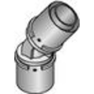 Kniekoppeling persaansluiting 45° S-PRESS composiet PPSU 50x50mm