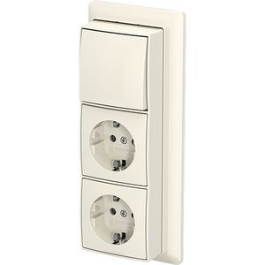 Combinatie ra kv 3v wis+plaat opb b-AP+ wit