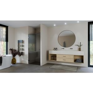 Nisdeur VR23 tot 100cm ronde knop rookgl grijs CCG geb. RVS