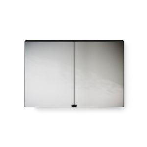 Wooden Mirror Cabinet / spiegelkast 800mm eiken black incl. stopcontact excl. verlichting