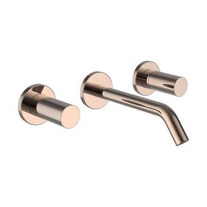 2-Hendel Inbouw wastafel Wand Mengkraan PVD rosegold