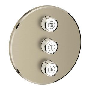 Grohtherm SMARTCONTROL afbouwdeel volume (3x) nickel geborsteld rond