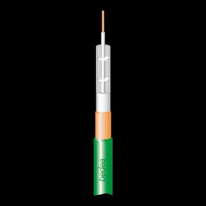 Haspel a 1000m. Coaxiaalkabel 75ohm met PE-buitenmant. groen