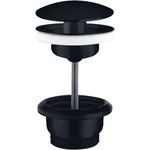 Plug niet afsluitbaar 1.1/4" m. overloop mat zwart