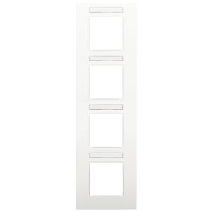 4-voudig afdekplaat hoh 71mm VERT Intense white