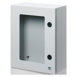 METALEN KAST BLANCO DEUR VOORZIEN VENSTER GEHARD GLAS S