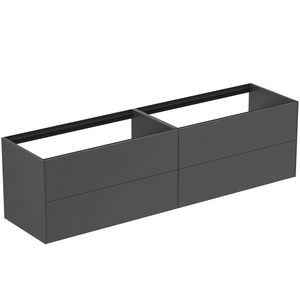 Conca wastafelmeubel 200x50x55cm 4 laden zonder afdekblad mat antraciet