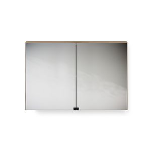 Wooden Mirror Cabinet / spiegelkast 800mm eiken old grey incl. stopcontact excl. verlichting