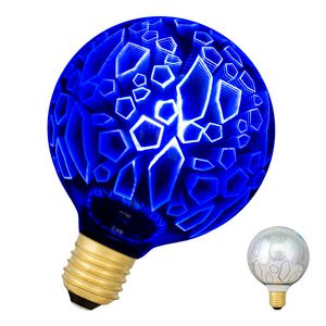 LED-lamp Magic 3D G95 E27 4.5W shards blauw