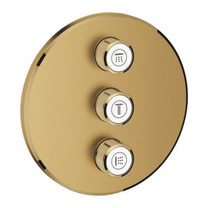 Grohtherm SMARTCONTROL afbouwdeel volume (3x) cool sunrise geborsteld (mat goudkleurig) rond