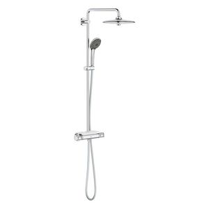Douchesysteem met thermostaat 150mm Vitalio Joy Systeem 260 mat zwart