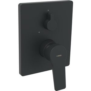 Bluebox afbset mengkr, m.omstel, gesloten greep, matzwart