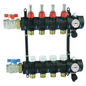 Vloerverwarmingsverdeler kunststof 1" 3 groepen ProMani