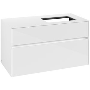 Wastafelonderkast Collaro 1000x548x500mm Glossy White C11100DH