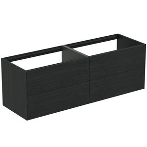 Conca wastafelmeubel 160x50x55cm 4 laden zonder afdekblad smoked oak