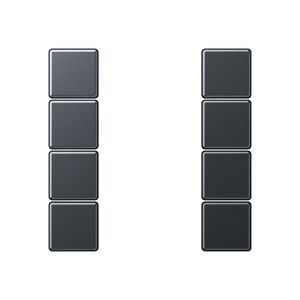 Tastafdekking compleet 4-voudig A(S)500 Antr mat KNX