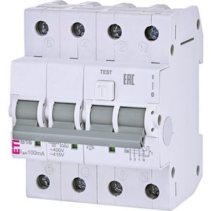 Aardlekautomaat KZS-4M B-kar. 16A 100mA 3-polig + Nul