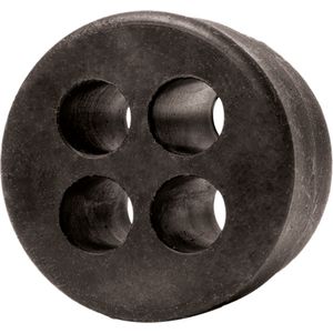 afdi. Santoprene M25 PG21 3/4NPT+aantal gaten 3x7mm zwart RA