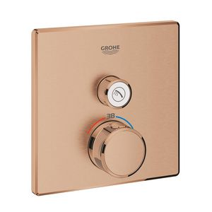 Grohtherm SMARTCONTROL douche afbouwdeel thermostaat vierkant warm sunset geborsteld (mat bronskleurig)