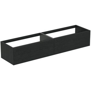 Conca wastafelmeubel 200x50x37cm 2 laden zonder afdekblad smoked oak