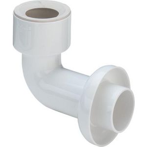 Aansluitbocht 50x50 kunststof/wit