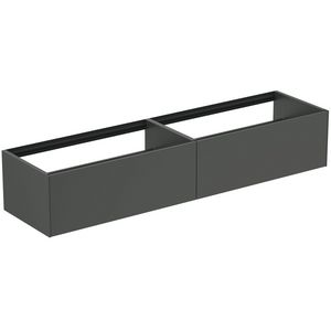 Conca wastafelmeubel 200x50x37cm 2 laden zonder afdekblad mat antraciet