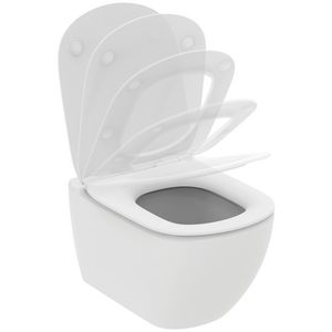 Wandcloset combipack TESI aquablade 535mm diepspoel silk white incl. zitting dun softclose