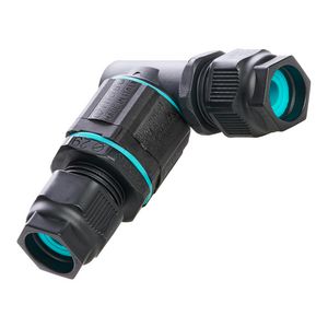 Connector waterdicht TH390 L-vormig 1 ingang-1 uitgang 3-polig