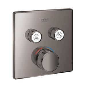 Grohtherm SMARTCONTROL afbouwdeel thermostaat met 2x omstel vierkant hard graphite (donker grijs)