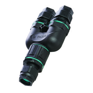 Connector waterdicht TH399 Y-vorm 1 ingang - 2 uitgangen 3-polig