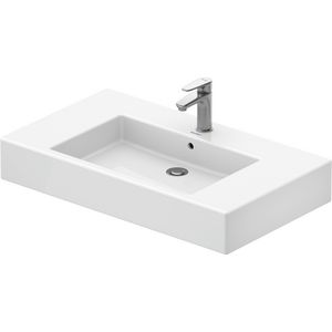 VERO #032985 wastafel 850mm wit met kraangat met overloop