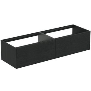 Conca wastafelmeubel 160x50x37cm 2 laden zonder afdekblad smoked oak