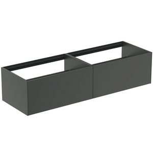 Conca wastafelmeubel 160x50x37cm 2 laden zonder afdekblad mat antraciet