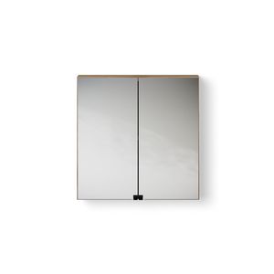 Wooden Mirror Cabinet / spiegelkast 600mm eiken old grey incl. stopcontact excl. verlichting