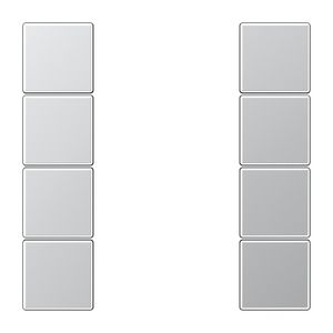 Tastafdekking compleet 4-voudig LS aluminium KNX