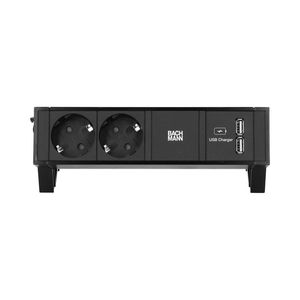 Desk 2 2x 230V RA 2x USB chrgr 0,2m GST o.g. incl. klem zw.