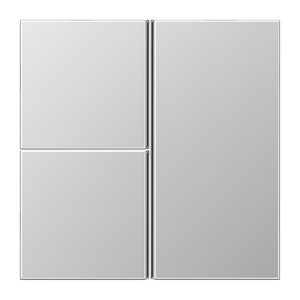 Tastafdekking LS-aluminium 3-voudig compleet KNX