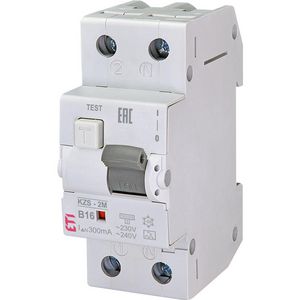 Aardlekautomaat KZS-2M B-kar. 16A 300mA 1-polig + Nul