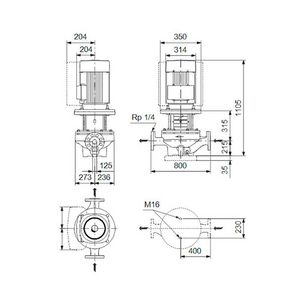 Inlinepomp TP 125-230/4-A-F-A-BQQE 400D 50HZ