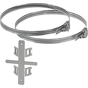 RVS Montageset KV Mast/Paalbevest 3 mod breed