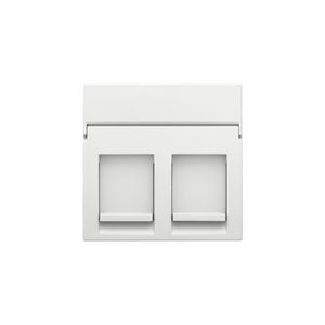 Centraalplaat data 2x RJ white coated