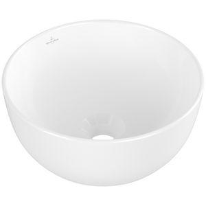 Opzetwaskom rond ARTIS Ø325mm kleur buitenzijde Stone white C+ binnenzijde wit zonder overloop