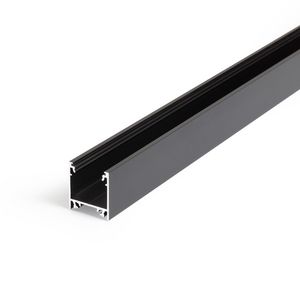 Zak a 2m. Profiel voor ledstrips 20 opbouw Zwart