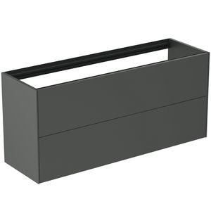 Conca wastafelmeubel 120x37x55cm 2 laden zonder afdekblad mat antraciet